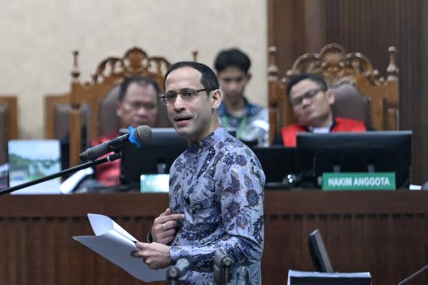 Sidang pledoi Nadiem Anwar Makarim