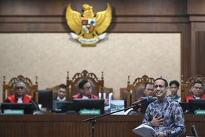Sidang pledoi Nadiem Anwar Makarim