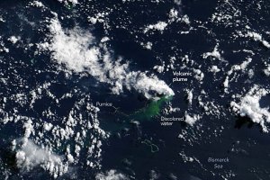 Erupsi Gunung Api Bawah Laut di Laut Bismarck, Papua Nugini