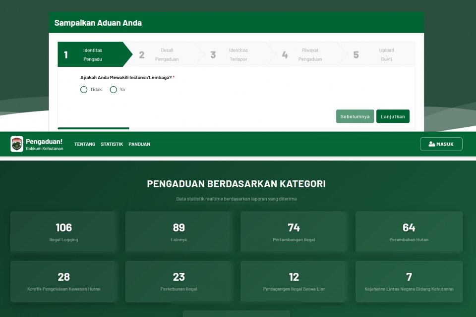 Kementerian Kehutanan resmi meluncurkan portal atau situs Pengaduan Penegakan Hukum Kehutanan pada Rabu (10/6). 