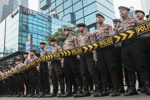 Pengamanan unjuk rasa di Jakarta