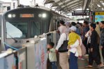 HUT Jakarta ke-499, Naik TransJakarta, MRT, LRT Hanya Rp 1 (Foto: Katadata/Fauza Syahputra)