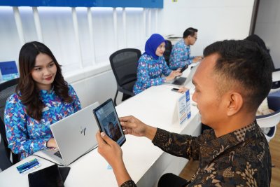 Registrasi Nomor HP Baru Kini Menggunakan Biometrik Wajah (Foto: Katadata/Fauza Syahputra)