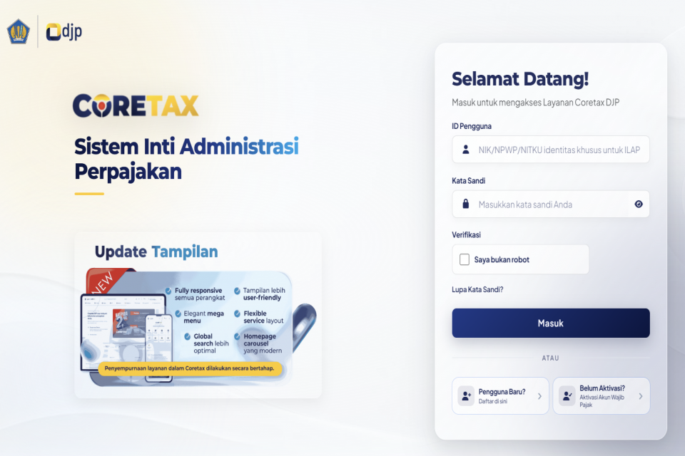 Coretax, DJP, pajak