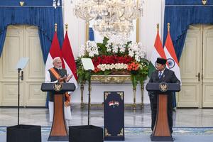 Keterangan pers Presiden Prabowo dan PM India