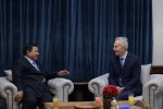 Presiden Prabowo Subianto bertemu mantan Perdana Menteri Inggris Tony Blair di Kertanegara, Jakarta, Senin (6/7). 