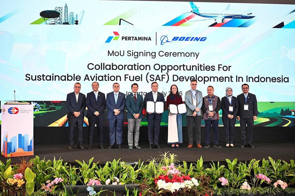 PT Pertamina (Persero) menjajaki kerja sama pengembangan ekosistem bioavtur bersama Boeing. 