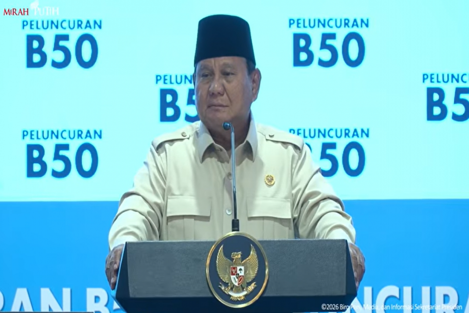 Presiden Prabowo Subianto meresmikan peluncuran Biodiesel 50% atau B50 di Cikampek, Karawang, Jawa Barat, Kamis (9/7).