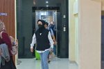 Bupati Sukoharjo Etik Suryani saat menjalani pemeriksaan di Mapolresta Surakarta, Jumat (10/7).