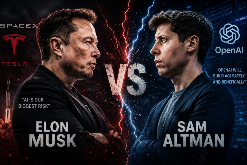 Ilustrasi. Elon Musk vs Sam Altman
