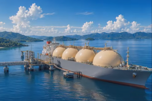 Ilustrasi terminal LNG Blok Masela