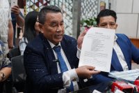 Hotman Paris - Kuasa hukum eks Jampidsus Febrie Adriansyah (Foto: Katadata/Fauza Syahputra)