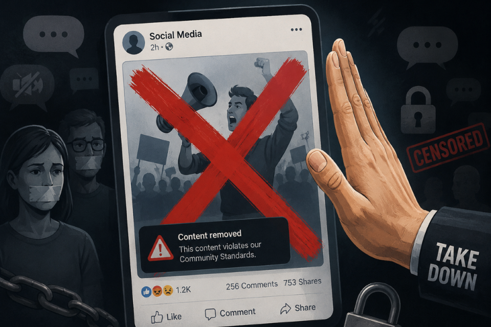 Koalisi Masyarakat Sipil, moderasi konten, media sosial, kebebasan berpendapat