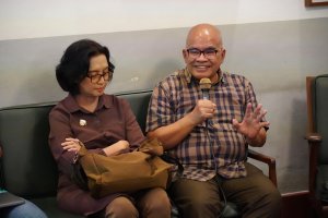 Konferensi pers kelompok perempuan anti kriminalisasi (Foto: Katadata/Fauza Syahputra)