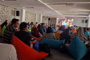 Suasana saat pemutaran film di Jakarta Youth Film Festival, Sabtu (4/7)