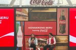 Presiden Direktur Coca-Cola Indonesia Eva di media brief Coca-Cola di Jakarta Selatan, Jumat (31/7)..