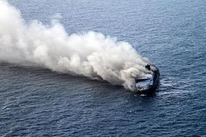 KMP Mutiara Sentosa 2 terbakar di perairan Sumenep