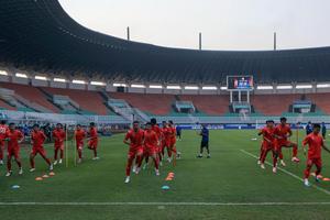 Latihan Timnas Vietnam jelang lawan Timnas Indonesia