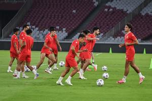 Latihan Timnas Indonesia jelang melawan Vietnam