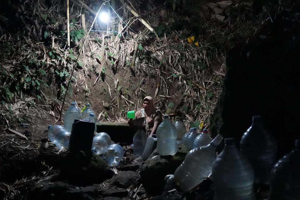 Cerita Warga Gunung Batur Cilegon yang Kesulitan Memperoleh Air saat Kemarau (Foto: Katadata/Fauza Syahputra)
