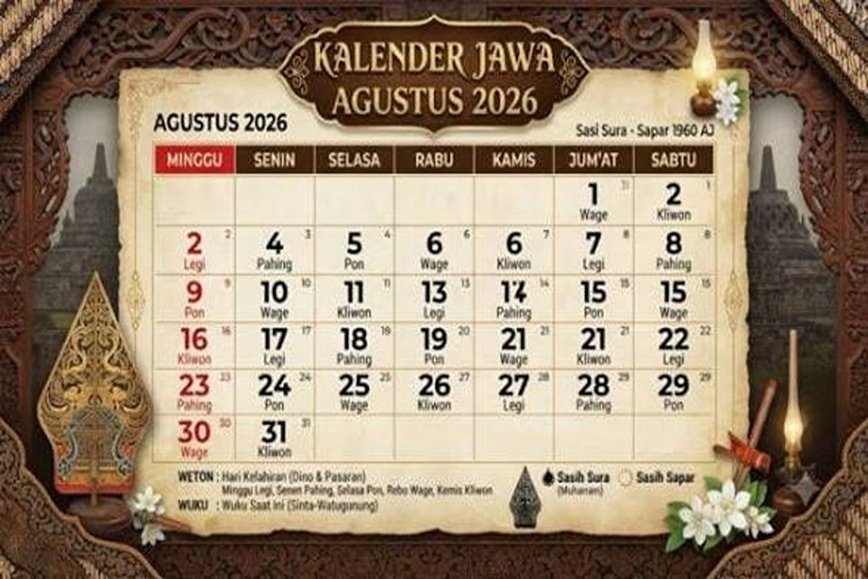 Kalender Jawa Hari ini