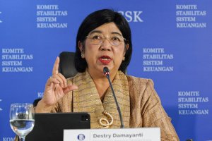 Konferensi Pers Hasil Rapat Berkala Komite Stabilitas Sistem Keuangan (KSSK) III 2026 (Foto: Katadata/Fauza Syahputra)