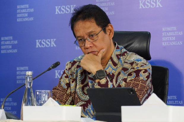 Konferensi Pers Hasil Rapat Berkala Komite Stabilitas Sistem Keuangan (KSSK) III 2026 (Foto: Katadata/Fauza Syahputra)