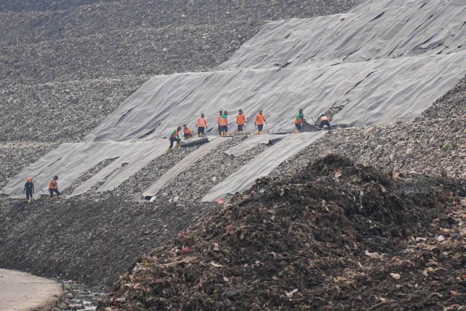 Transisi Dari Praktik Open Dumping Menuju Controlled Landfill di TPST Bantargebang (Foto: Katadata/Fauza Syahputra)