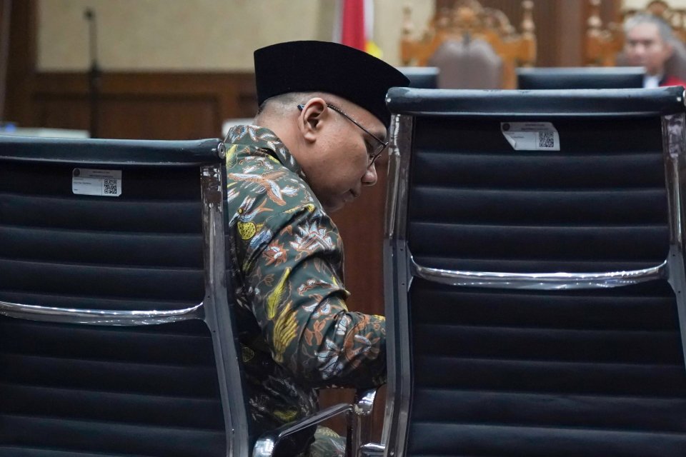 Terdakwa kasus dugaan korupsi kuota haji, Yaqut Cholil Qoumas menjalani sidang pembaaan dakwaan di Pengadilan Tipikor, Jakarta, Selasa (11/8/2026). Jaksa Penuntut Umum Komisi Pemberantasan Korupsi (KPK) mendakwa Yaqut telah menyalahgunakan kewenangan jaba