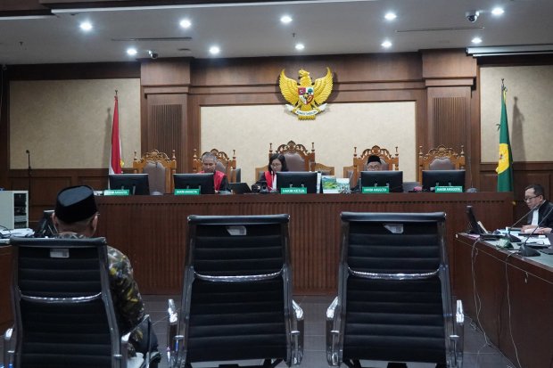 Sidang dakwaan kasus dugaan korupsi kuota haji (Foto: Katadata/Fauza Syahputra)