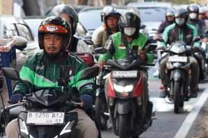 Berstatus UMKM, Ojol Dapatkan Insentif Perpajakan dan Bisa Ajukan KUR (Foto: Katadata/Fauza Syahputra)
