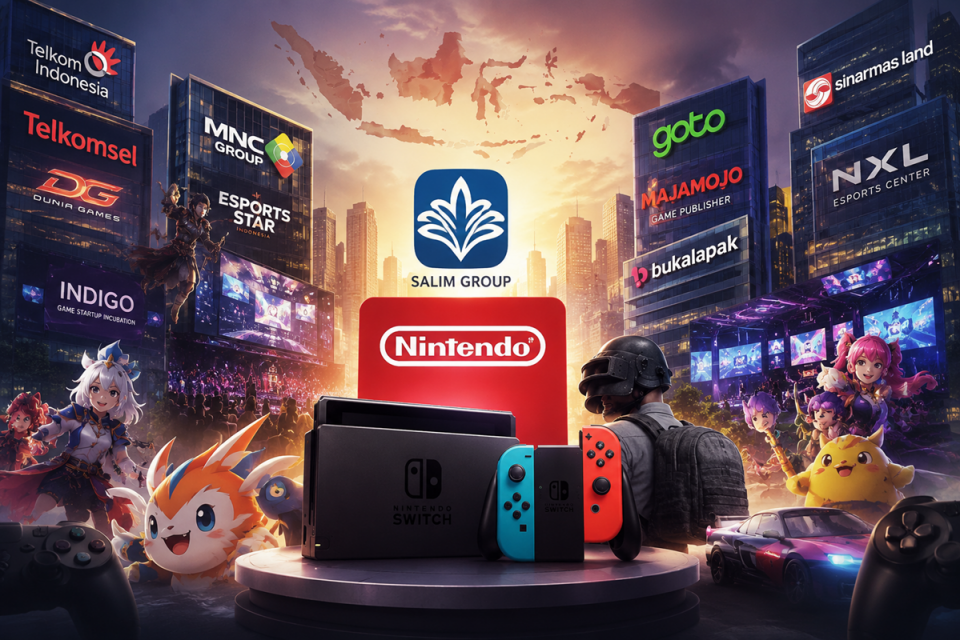 konglomerat masuk bisnis gim, grup salim, nintendo,