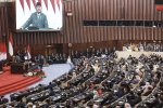 Presiden Prabowo Subianto menyampaikan pidato dalam Sidang Tahunan MPR RI dan Sidang Bersama DPR-DPD RI Tahun 2026 di Kompleks Parlemen, Jakarta, Juma