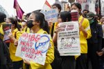 BEM UI Gelar Demo Tuntut Turunkan Harga Bahan Pokok dan Perbaikan Tata Kelola Negara (Foto: Katadata/Fauza Syahputra)