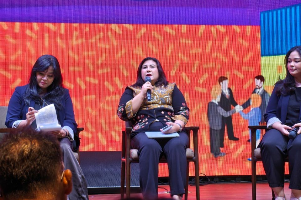 Direktur Bina Usaha Perdagangan, Kementerian Perdagangan RI, Franciska Simanjuntak, dalam konferensi pers dalam acara Press Conference Pre-Event The 25th IFRA 2026, di Jakarta, Kamis (20/8).