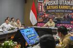 Presiden Prabowo pimpin rapat penanganan kebakaran hutan dan lahan di Palembang