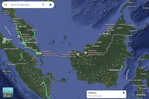Cara mengecek lokasi kebakaran di Google Maps