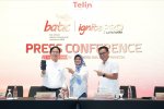  (kiri ke kanan) Chief Executive Officer Telin Abdul Rahman Ansyori, Direktur Utama Telkom Dian Siswarini dan Direktur Wholesale & International Servi