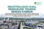 Industrialisasi Hijau, Mendukung Transisi Rendah Karbon
