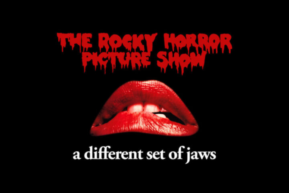 Poster untuk sinopsis The Rocky Horror Picture Show dan poster film musikal horor komedi