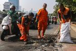 Pembersihan sisa kericuhan aksi 27 Agustus