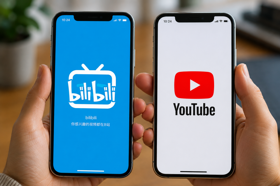 Bilibili, YouTube,