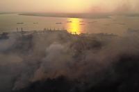 Kebakaran lahan di Kariangau Balikpapan