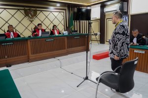 Hakim Banding Pengadilan Jakarta Vonis Ibam 5 Tahun Penjara Soal Kasus Chromebook (Foto: Katadata/Fauza Syahputra)