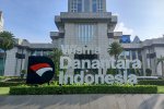Ilustrasi logo Danantara dan Gedung Danantara Indonesia