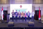 Para narasumber dalam FGD KPPU mengenai persaingan usaha platform digital di Jakarta, Senin (31/8).