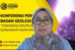 Kepala Badan Geologi Kementerian ESDM Lana Saria saat konferensi pers, Minggu (6/9). 