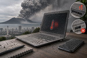 Dampak abu vulkanik ke laptop
