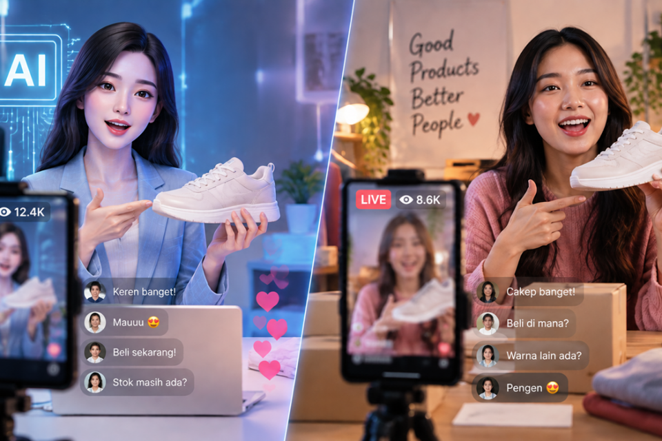 Jualan live, AI, E-COMMERCE,
