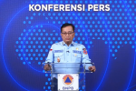 Sekretaris Utama BNPB Rustian dalam konferensi pers yang disiarkan oleh kanal Youtube BNPB Indonesia pada Selasa (8/9).